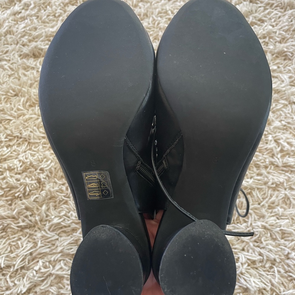 Jeffrey Campbell Black Lace-Up Heeled Sandals - Picture 5 of 8